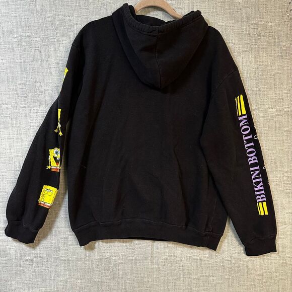 Nickelodeon Spongebob Hoodie Pullover Graphic Print Long Sleeve Black L - Picture 9 of 10